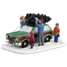 Lemax Jukebox Abzweigzubehör: Weihnachtsbaumtransport, Harz