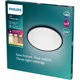 Philips Superslim 1 rund schwarz