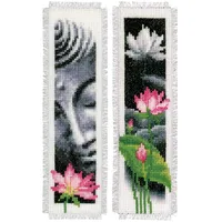 Vervaco Vervaco-Lesezeichen Buddha/Lotus 2er-Set, Zählmuster