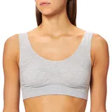 CALIDA Elastic Bustier Damen, mit breitem Softbund, atmungsaktive und weiche Single Jersey-Qualität Stein meliert 48-50