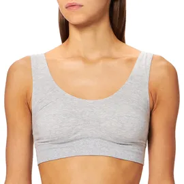 CALIDA Elastic Bustier Damen, mit breitem Softbund, atmungsaktive und weiche Single Jersey-Qualität Stein meliert 48-50