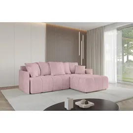 altdecor Ecksofa LONLI-L Cord 2-Sitzer Rosa