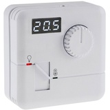 ChiliTec Thermostat Wandmontage Aufputz 110V-230V Temperatur Anzeige regelbar 5-30°C Digital Raumtemperaturregler für Heizung Fußbodenheizung