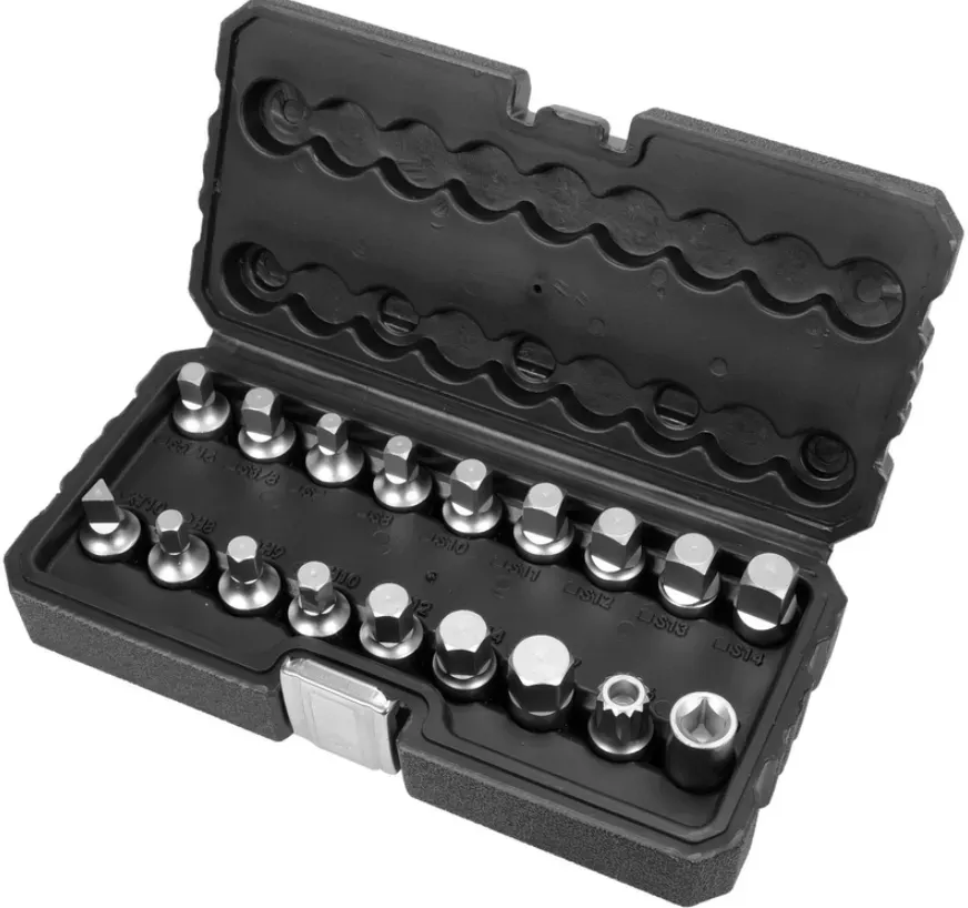 YATO YT-05991 Ölablassschraubenschlüssel-Set mit 18 Steckschlüsseln