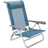 Homecall Klappbarer Strandstuhl, 7-fach verstellbar - (Blau)