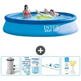 Intex Easy Set Schwimmbecken rund – 396x84 cm – Blau No Size