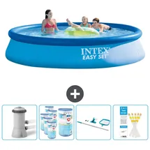 Intex Easy Set Schwimmbecken rund – 396x84 cm – Blau No Size