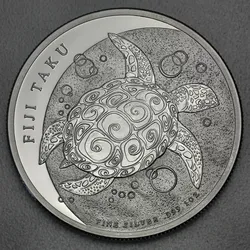 Silbermünze 1oz Fiji Taku Schildkröte 2010 (Fidschi)