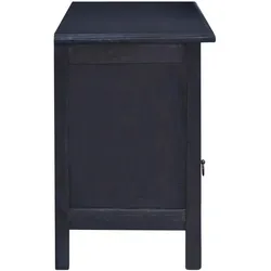 vidaXL TV-Schrank Hellschwarzer Kaffee 100x30x45cm Massivholz Mahagoni