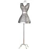 Casablanca modernes Design Casablanca - Büste, Kleiderbüste - Purley - Metall - antik-Silber - H155cm, B41cm