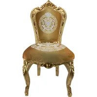 Casa Padrino Barock Esszimmer Stuhl Gold Muster / Gold