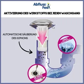 Abfluss-Fee Verschlussstopfen weiß/chrom mit Duftstein | Gr.: onesize