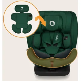 lionelo Bastiaan i-Size Kindersitz ab Geburt 0-36 kg Isofix Top Tether 360 Grad drehbar Rückwärts Vorwärts Seitenschutz 5-Punkt-Sicherheitsgurte Dri-Seat (Grünwald)