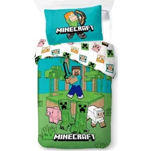 BrandMac Minecraft Jungle Explore Grün 140 x 200 cm + 60 x 65 cm