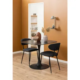 VCM Malta Esstisch 90x90cm Schwarz.