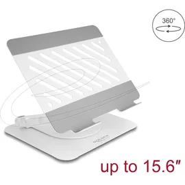 DeLock Tablet und Notebook Standhalterung verstellbar Alumin, Tablet Halterung, Grau