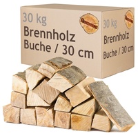 Brennholz Kaminholz Holz 5-500 kg Für Ofen und Kamin Kaminofen Feuerschale Grill Buche Feuerholz Buchenholz Holzscheite Wood 30 cm flameup, Menge:30 kg