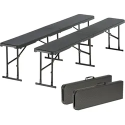 Set 2x klappbare Bänke - Masi - bis zu 300 kg Belastbarkeit - 180×23×43cm(2x) EINHEITSGRÖSSE