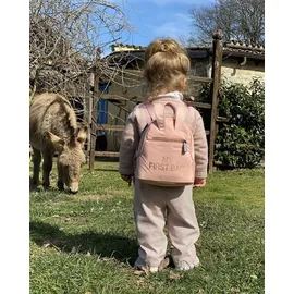 Childhome CHILDHOME, Kinderrucksack Baby, Schule, Vorschule, Kinderkrippe, Zwei Fächer, Lunchbag/Flaschen geeignet, Abnehmbare Sicherheitsschnalle, Wasserabweisend, My First Bag, Rosa - Rosa