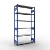 Schulte Lagertechnik Fachbodenregal Stahlblech 2500 x 1300 x 400 mm enzianblau/verzinkt