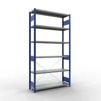 Schulte Lagertechnik Fachbodenregal Stahlblech 2500 x 1300 x 400 mm enzianblau/verzinkt