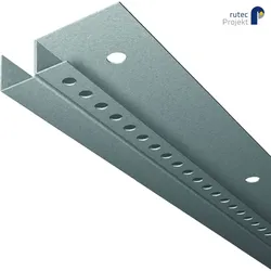 Rutec Projekt Trockenbauprofil TP47/15, für LED Strips bis 1.3cm Breite, mit Unterkonstruktion, indirekt, Zinkblech, 200cm RUP-PFG305