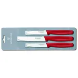 Victorinox Gemüsemesser-Set 3-tlg.  mit Kunststoff Griff  rot