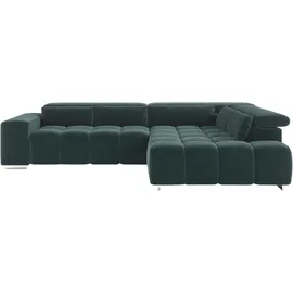 Cotta Eckcouch Polyester L-Form 3-Sitzer Grün
