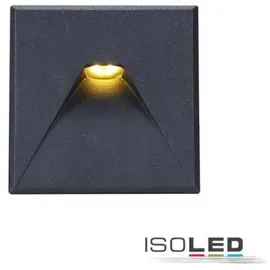 ISOLED Cover Aluminium eckig 2 schwarz Wandeinbauleuchte