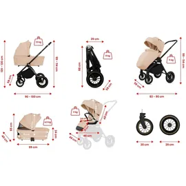 Babylux Kinderwagen 3in1 Set Blau