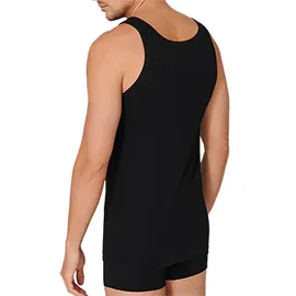 SCHIESSER Unterhemd 2er Pack 176038/000, Schwarz,