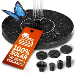 GARDEBRUK® Solar Springbrunnen 7 Effekte 180L/h