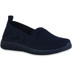 Damen Slip Ons in Dunkelblau