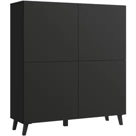 Home Affaire Highboard Phuket II 120 x 130 x 39 cm graphite Schwarz matt