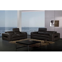 JVmoebel Sofa Sofagarnitur Design Couchen Sofas Polster Leder 311 Sitzer Set Leder, Made in Europe braun