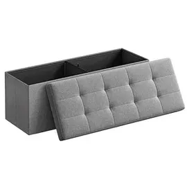 Songmics Sitztruhe LSF77G hellgrau Stoff 110,0 cm