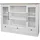 OTTO home Highboard OTTO HOME "Ismund", transparent (weiß, naturfarben), B:159cm H:121cm T:39cm, Holzwerkstoff, Sideboards, Highboard, aus MDF, mit Holz-Zierleiste, schwarzen Metallgriffen, Höhe 121 cm