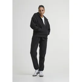 URBAN CLASSICS Jacquard Velvet Oversized Reißverschlusspullover Black L