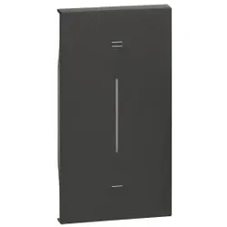 Legrand KG19MH2 LivingNow 2-modulige Tastenabdeckung My Home mit Symbol ”+/-”, Farbe Black 1