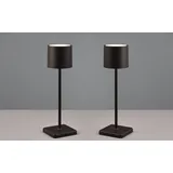 meineWunschleuchte 2er SET Akku LED Tischlampen kabellos ohne Strom, Touch dimmbar