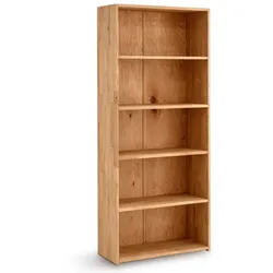 Holz Regal Akten Büro in Wildeichefarben 186 cm hoch - 80 cm breit