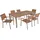 Garden Pleasure Florence Set 7-tlg. Braun