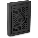 Zeller Schlüsselkasten Leaves 30 x 22 x 5 cm Schwarz