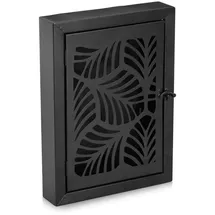 Zeller Schlüsselkasten Leaves 30 x 22 x 5 cm Schwarz