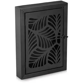 Zeller Schlüsselkasten Leaves 30 x 22 x 5 cm Schwarz