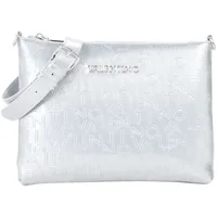 Valentino Geranium Pochette Umhängetasche Polyurethan Silberfarben