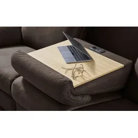 Wohnwert Trapezsofa Mikrofaser 3-Sitzer Grau