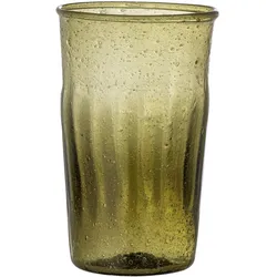 Bloomingville Taja Trinkglas, Recyceltes Glas, Ø 7xH11,5 cm, grün