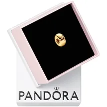Pandora Clip-Charm Rund Gold 763678C00