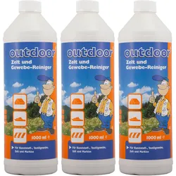 3 x 1L Zelt & Gewebe Reiniger PE Polyester Markisenreiniger Boot Textil EINHEITSFARBE 3000 mL